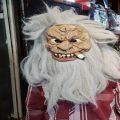 Old Man Human Face Mask With long hair and beard. made by Rubber.. 