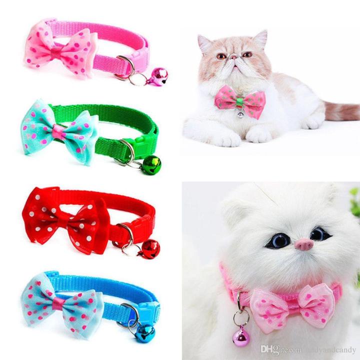 Bell Bow Tie - For Cats - Black
