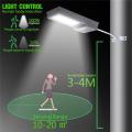 10W LED Solar Sensor Street Light + Light Pole Waterproof IP65 Solar Sensor Street Light for Street Garden Driveway Walkway 3 Modes. 
