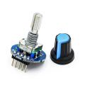 Rotary Encoder Module Brick Sensor Development Round Audio Rotating Potentiometer Knob Cap EC11 for Arduino. 