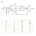 Type A HSS Combined Center Drills Double End Countersinks Drill Bit 3mm. 
