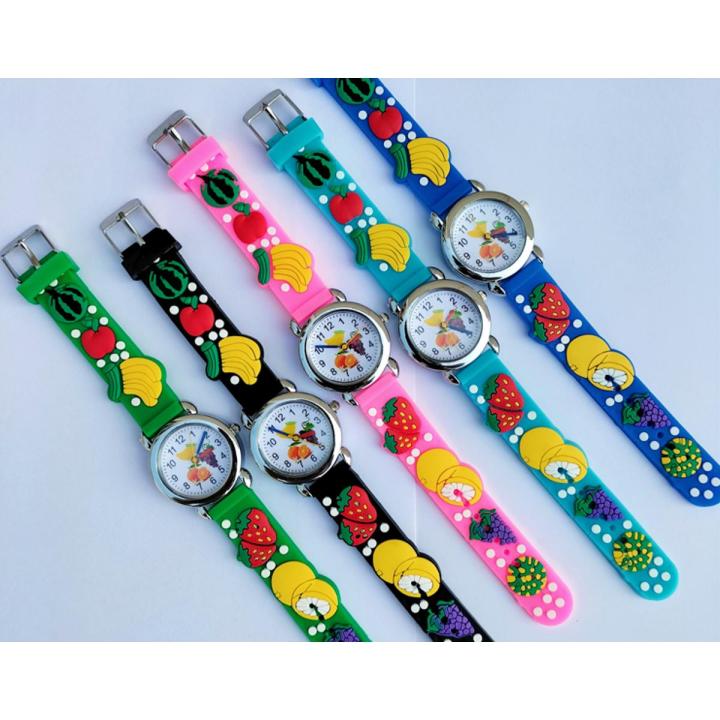 Kids Rubber Strap Watch for Girls Flower Quartz Watch for Kids
