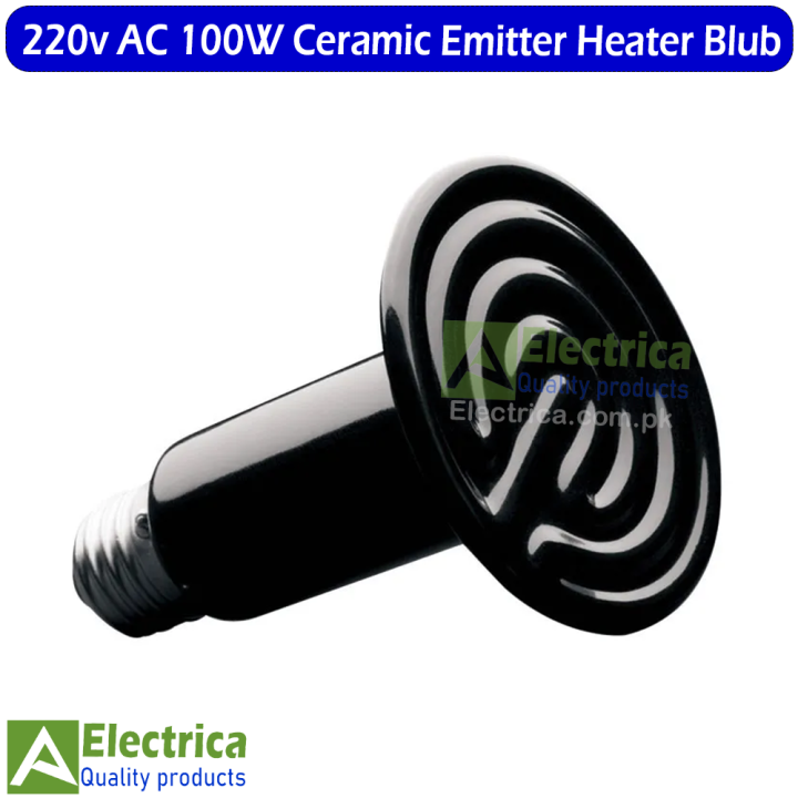 100W Ceramic Heat Emitter, Reptiles Ceramic Heat Lamp Bulbs for Reptile,Tortoise,Coop,All Pet Spend Winter Emitting Brooder Coop Heater for Amphibian Pet & Incubating Chicken Incubator by Electrica