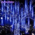 Led Outdoor Lights 8pcs Meteor Shower Rain Lights Stunning Outdoor Christmas Party Decorations for Southeast Asian Buyers Holiday Party Lights. 