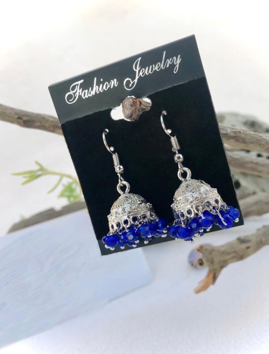 Silver%20Mini%20Jhumka%20Stylish%20Earrings%20for%20Girls%20and%20Women%20Utopia%20Jewellery%20Drop%20Earrings%20imitation%20Jewellery%20-%20Image%202