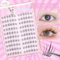 1box Of Sunflower Glue Free False Eyelashes 10 Rows With Large Capacity Natural Single Cluster Segmentation Non-glue Eyelashes Makeup Tool. 