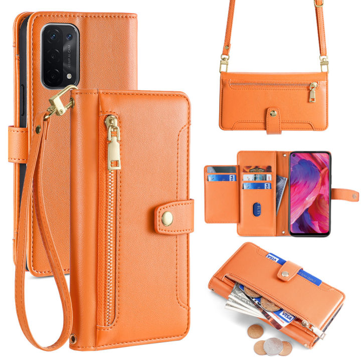 【Solo Yolo】Applicable Factory OPPO A58 5G Anti-Fall Phone Case Reno ACE 2 Leather Phone Case