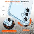 Samsung Galaxy A26 5G, [Bumper] Exculsive Transparent with Anti Dust Plugs Shockproof Slim Back Cover Case. 