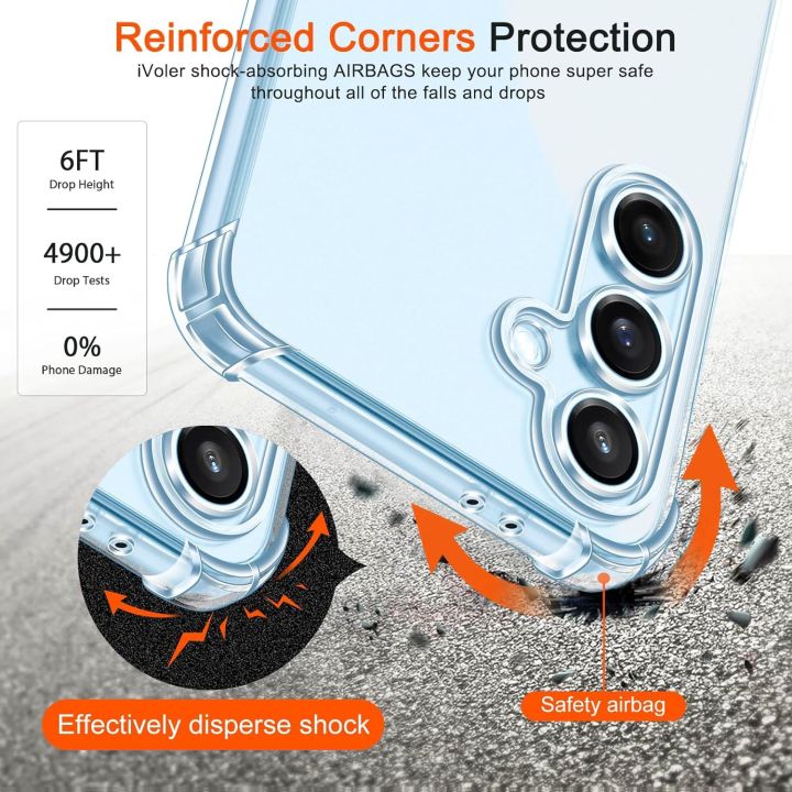 Samsung%20Galaxy%20A26%205G,%20%5BBumper%5D%20Exculsive%20Transparent%20with%20Anti%20Dust%20Plugs%20Shockproof%20Slim%20Back%20Cover%20Case%20-%20Image%204