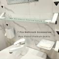 Plastic Bathroom Accessories Premium Quality 7 Pcs Set. 