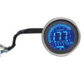 Universal Round Digital Speedometer For Cafe Racer Metal Body-RPM-Fuel Gauge-Trip-7 Colour Display. 