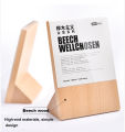 【linfang store】SVIAO Label Price Plate QR Code Wooden Coffee Restaurant Store Display Box Logo Shelf Customizable Logo. 
