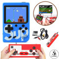 SUP 2 Player Game Box With Controller 400 In 1 Retro Video Game Rechargeable Portable Handheld Game Console Handheld Game PAD Gamebox for kids Connects with LCD / TV - Size Approx. 5 Inches - Blue. 