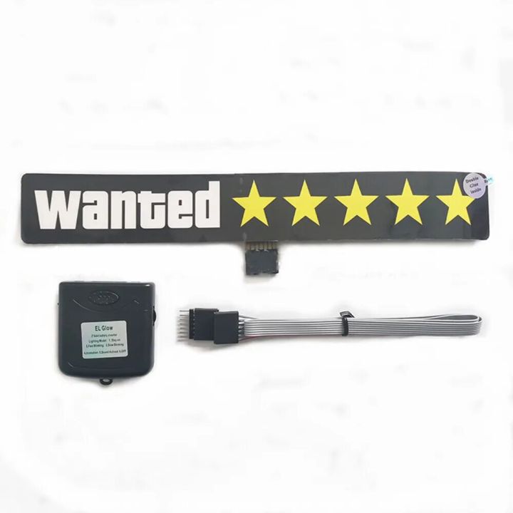 WANTED%20LED%20Car%20Window%20Sticker%20Windshield%20Electric%20Safety%20Decal%20Decoration%20Sticker%20Auto%201%20Pc%20-%20Image%202