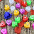 24 Pieces Heart Shape LED Candles - Wedding Valentine's Day Colorful Mini Electronic Candle Heart Shape Flashlight Safety Simulation Smokeless Night Light Led. 