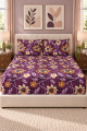 My Home  Printed Fitted Bed Sheet With Pillow Cover, Ultra Soft Fabric Bedsheet, Anti Slip, Cool Fabric, Single, Double, Queen ,King Sizes 100% Cotton Fabirc. 