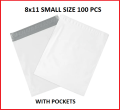 Small Courier Flyer Bag with Pocket 8 X 11 Inches. 
