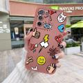 chenyyka For OPPO A54 5G Case New Design Square Edge Original Phone Case Fashion Cartoon Emoticon Thin Pattern Shockproof Softcase Silicone Casing Full Back Cover Angel Eye Camera Protection Cases. 