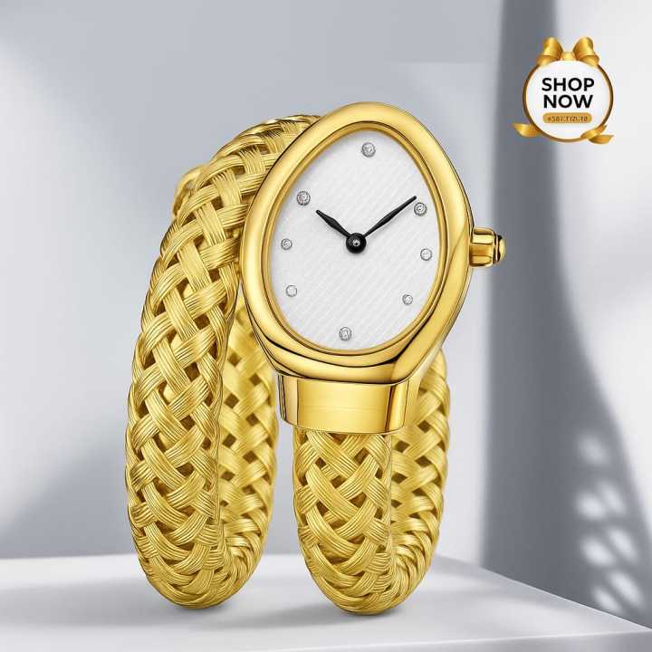 🐍 Elegant Snake Bracelet Women’s Watch ⌚ | Stylish Serpent Design ...