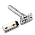 Classic Razor  Stainless Steel Double Edge Safety Razor Mens Beard Shaver Hair Removal +5 Free Blades   Razor. 