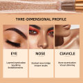 QIBEST Liquid Highlighter With Cushion Applicator Face Makeup Natural Bronzer Moisturizing Cream Soft Makeup Shimmer Highlight. 