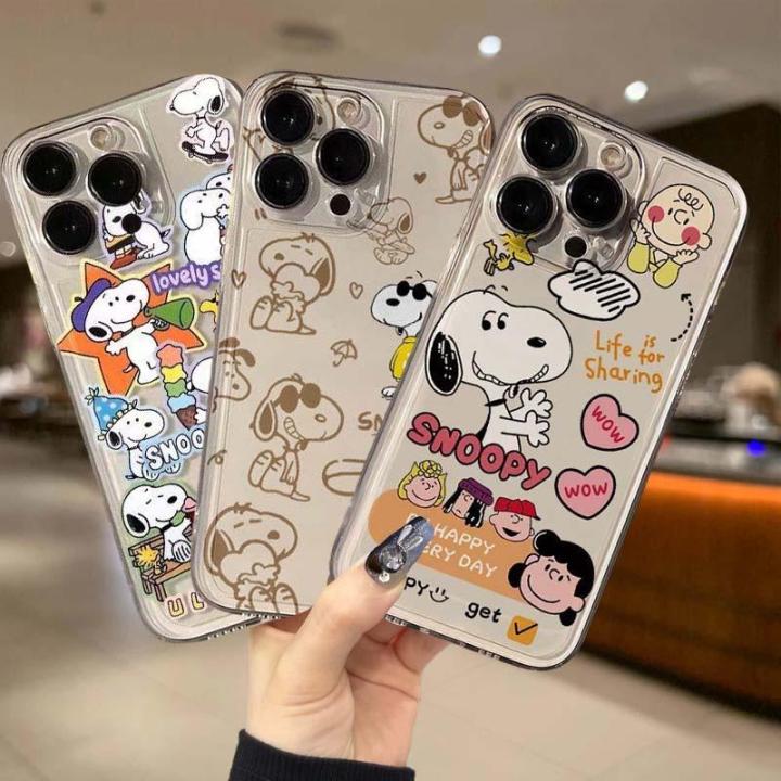 Snoopy Phone Case For OPPO Reno 7 4G 12 11 10 Pro Plus 11F 12F 5 6 Lite A78 A79 A98 A38 A18 A58 A60 A57 A77 A16 A17 A3 Pro Y2k
