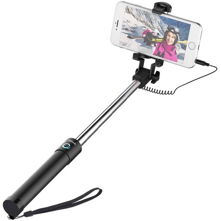 JETech Battery Free Selfie Stick Cable Control (No Battery No Bluetooth) Self-portrait Monopod Pole