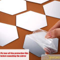 Evento Silver Acrylic Mirror Hexagon 3d Wall Sticker Sets Decore Art Hexagonal Design Decoration For Home Decor Living Bed Room And Offices And For Gifts Piece Item (12 pieces). 