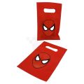 SPIDERMAN THEME GOODY BAGS - PACK OF 10 GOODY BAGS - SPIDERMAN FABRIC MATERIAL GOODY BAGS. 