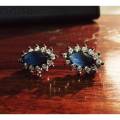 Navy Blue Stud Earrings Imported Jewellery For Women EDS-023. 