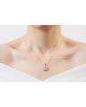 Rose Gold Pendant Necklace. 