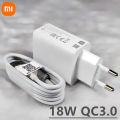 Xiaomi 18W Fast Charger Original QC 3.0 EU Quick Travel Wall Charge Adapter USB C For Mi 8 9 SE A2 A3 Mix 3 Redmi Note 7 8 9 Pro. 
