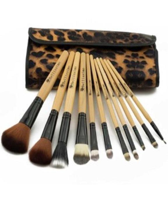 12%20Pieces%20Makeup%20Brushes%20Set%20With%20Beautifull%20Brown%20Cheeta%20Pouch%20For%20Girls%20-%20Image%203
