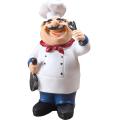 Retro Chef Model Ornaments Resin Crafts Mini Chef Figurines Home Kitchen Restaurant Bar Coffee Decor-A. 
