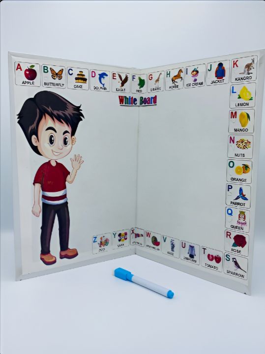Writing Board For Kids | White Board With Marker | Best  White Board For Kids For Learning | White Board | Learning Board For Kids | Reuseable Board & Erasable