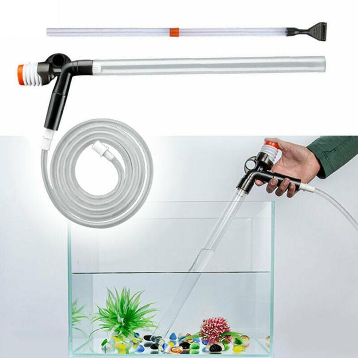 1 1Set Transparent Fish Tank Cleaner Aquarium Water Changer Vacuum Siphon Drainer Gravel Sand Washing Aquatic Pet Supplies