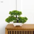 Artificial Bonsai Tree Potted Japanese Tree for Shelf Office Bathroom. 