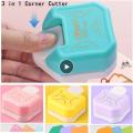 3 In 1 R4 R7 R10 Plastic Punching Machine DIY Card Paper Hole Punch Circle Pattern Photo Cutter Tool Scrapbooking. 