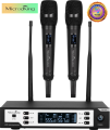 Microcking Wireless Microphone System with 2 Recording Microphones. 