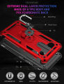 Lereach For LG Q61 Mobile Phone Case TPU Hard Ring Car Ring Bracket Shockproof Back Cover. 