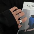 Stylish Pack of 3 Rings For Girls Birthday Gift  Punk Cool Hip Pop Rings Multi-layer Adjustable Chain Open Finger Rings Alloy Rotate Ring For Women Imported Rings For Women Party Gift Silver  Rings For Girls. 