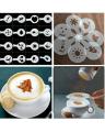 Pack Of 10 Coffee Art Stencil Random Design. 
