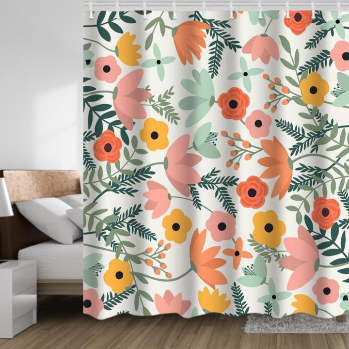 Shower%20Curtain%20Waterproof%20W%2071%20x%20H%2071%20Polyester%20Fiber%20Washable%20Bathroom%20-%20Image%204