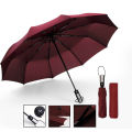 Compact Size Auto Open & Close Umbrella with 10 Strong Ribs, Premium Metallic Frame and High Quality Parachute Material Canopy For Rain and Sunlight Protection. 