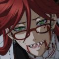 Anime Black Butler Grell Sutcliff Cosplay Glasses Red Eyeglass Frame Chain Protection Eyewear Accessories Punk Prop Xmas Gift. 