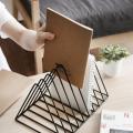 Best Quality Latest File Holder Desk Organizer Triangle Wire 9 Section Desktop Iron Book Stand Magazine Holder For Office Home Decoration. 