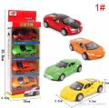 Pack of 4 Pcs - Metal Body Die Cast Pull Back & Action - Racing Car Set Toys. 