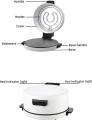 SILVERCREST Electric Pizza Maker, Non-Stick Heating Plate / 32 cm diameter Pizza Cooker and Bread Maker, with Timer & AdjustableTemperatures control, 3000Watts Multifunctional Pizza Oven convert to Electric indoor Grill,| WHITE |. 