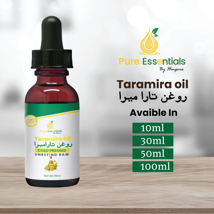 Taramira Hair Oil - Natural Oil 30 ml (Taramira) - Taramira Oil For Hair Growth, Dandruff, Lice Removal, Hair Loss Prevention - Pure  100% Natural Undiluted Uncut Therapeutic Grade Oil - Unrefined Certified essential Oil  Pure 100% - Pure Essentials