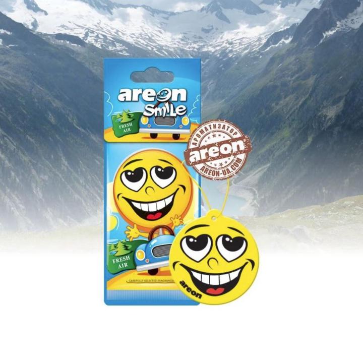 AREON Smile I Emoji Design Hanging Car Air Freshener -Fresh Air-